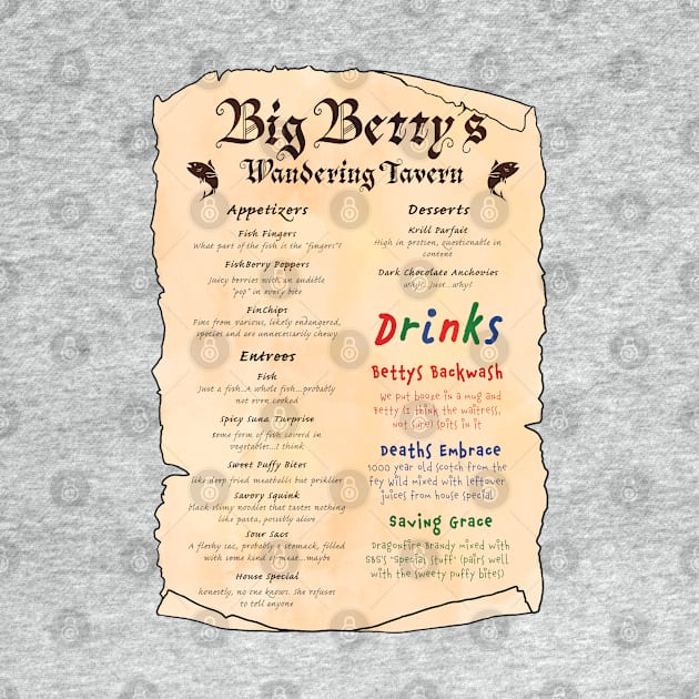 Big Betty's Menu by AoD